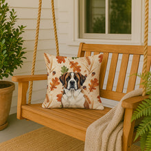 Load image into Gallery viewer, Brindle and White Saint Bernard Heirloom Fall Throw Pillow