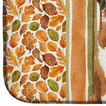 Load image into Gallery viewer, Brown and White Saint Bernard Heirloom Fall Dish Drying Mat