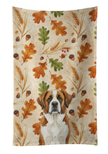 Load image into Gallery viewer, Brown and White Saint Bernard Heirloom Fall Kitchen Towel