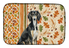 Load image into Gallery viewer, Black and Tan Saluki Heirloom Fall Dish Drying Mat