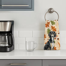 Load image into Gallery viewer, Black and Tan Saluki Heirloom Fall Kitchen Towel