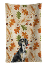 Load image into Gallery viewer, Black and Tan Saluki Heirloom Fall Kitchen Towel