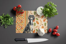 Load image into Gallery viewer, Black and Tan Saluki Heirloom Fall Glass Cutting Board