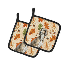 Load image into Gallery viewer, Grizzle Saluki Heirloom Fall Pair of Pot Holders