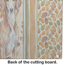 Load image into Gallery viewer, Red Saluki Heirloom Fall Glass Cutting Board