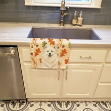 Load image into Gallery viewer, Cream Samoyed Heirloom Fall Kitchen Towel