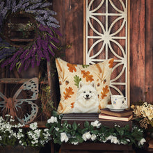 Load image into Gallery viewer, Cream Samoyed Heirloom Fall Throw Pillow