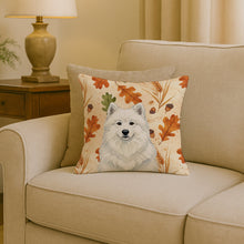 Load image into Gallery viewer, White Samoyed Heirloom Fall Throw Pillow