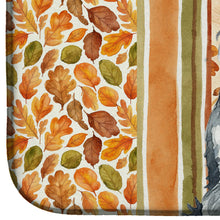Load image into Gallery viewer, Schnauzer Heirloom Fall Dish Drying Mat
