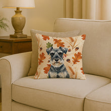 Load image into Gallery viewer, Schnauzer Heirloom Fall Throw Pillow