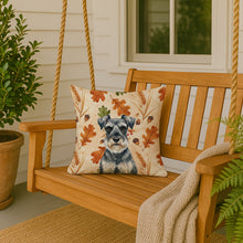Load image into Gallery viewer, Schnauzer Heirloom Fall Throw Pillow