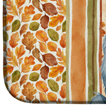 Load image into Gallery viewer, Blue-Gray Scottish Deerhound Heirloom Fall Dish Drying Mat