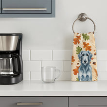 Load image into Gallery viewer, Blue-Gray Scottish Deerhound Heirloom Fall Kitchen Towel