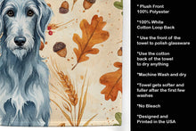 Load image into Gallery viewer, Blue-Gray Scottish Deerhound Heirloom Fall Kitchen Towel
