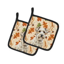 Load image into Gallery viewer, Sealyham Terrier Heirloom Fall Pair of Pot Holders
