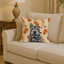 Load image into Gallery viewer, Black Shar Pei Heirloom Fall Throw Pillow