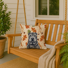 Load image into Gallery viewer, Black Shar Pei Heirloom Fall Throw Pillow