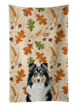 Load image into Gallery viewer, Tricolor Sheltie Heirloom Fall Kitchen Towel
