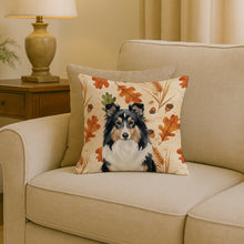 Load image into Gallery viewer, Tricolor Sheltie Heirloom Fall Throw Pillow