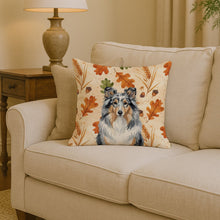 Load image into Gallery viewer, Blue Merle Sheltie Heirloom Fall Throw Pillow