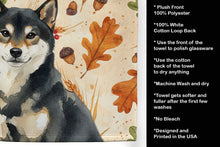 Load image into Gallery viewer, Black and Tan Shiba Inu Heirloom Fall Kitchen Towel