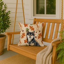 Load image into Gallery viewer, Black and Tan Shiba Inu Heirloom Fall Throw Pillow