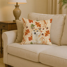 Load image into Gallery viewer, Cream Shiba Inu Heirloom Fall Throw Pillow