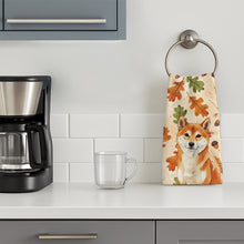 Load image into Gallery viewer, Red Shiba Inu Heirloom Fall Kitchen Towel