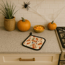 Load image into Gallery viewer, Red Shiba Inu Heirloom Fall Pair of Pot Holders