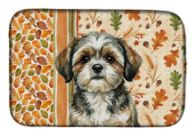 Load image into Gallery viewer, Brindle Shih Tzu Heirloom Fall Dish Drying Mat