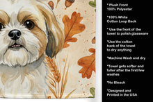 Load image into Gallery viewer, Gold and White Shih Tzu Heirloom Fall Kitchen Towel