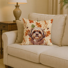 Load image into Gallery viewer, Liver Shih Tzu Heirloom Fall Throw Pillow
