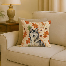 Load image into Gallery viewer, Agouti Siberian Husky Heirloom Fall Throw Pillow
