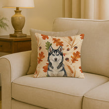 Load image into Gallery viewer, Siberian Husky Heirloom Fall Throw Pillow