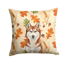 Load image into Gallery viewer, Red and White Siberian Husky Heirloom Fall Throw Pillow