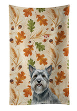 Load image into Gallery viewer, Gray Skye Terrier Heirloom Fall Kitchen Towel