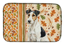 Load image into Gallery viewer, Smooth Fox Terrier Heirloom Fall Dish Drying Mat