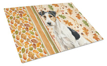 Load image into Gallery viewer, Smooth Fox Terrier Heirloom Fall Glass Cutting Board