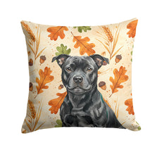 Load image into Gallery viewer, Black Staffordshire Bull Terrier Heirloom Fall Throw Pillow