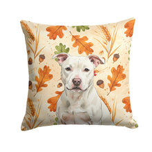 Load image into Gallery viewer, White Staffordshire Bull Terrier Heirloom Fall Throw Pillow