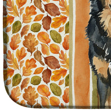 Load image into Gallery viewer, Black and Tan Tibetan Mastiff Heirloom Fall Dish Drying Mat