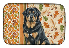 Load image into Gallery viewer, Black and Tan Tibetan Mastiff Heirloom Fall Dish Drying Mat