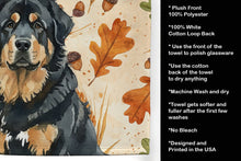Load image into Gallery viewer, Black and Tan Tibetan Mastiff Heirloom Fall Kitchen Towel