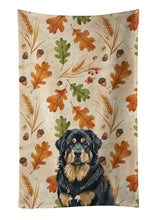 Load image into Gallery viewer, Black and Tan Tibetan Mastiff Heirloom Fall Kitchen Towel
