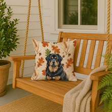 Load image into Gallery viewer, Black and Tan Tibetan Mastiff Heirloom Fall Throw Pillow