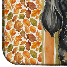 Load image into Gallery viewer, Black and Tan Tibetan Spaniel Heirloom Fall Dish Drying Mat