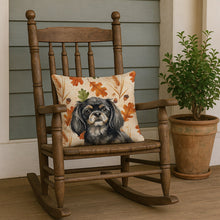 Load image into Gallery viewer, Black and Tan Tibetan Spaniel Heirloom Fall Throw Pillow