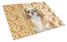 Load image into Gallery viewer, Tibetan Spaniel Heirloom Fall Glass Cutting Board