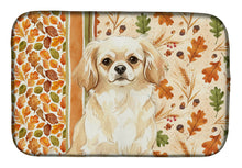 Load image into Gallery viewer, Cream Tibetan Spaniel Heirloom Fall Dish Drying Mat