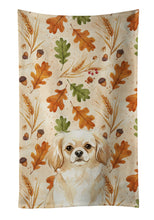 Load image into Gallery viewer, Cream Tibetan Spaniel Heirloom Fall Kitchen Towel